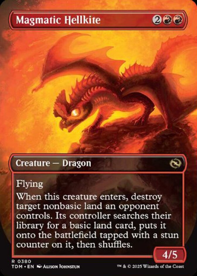 Magmatic Hellkite <borderless reversible - alternate> [TDM]
